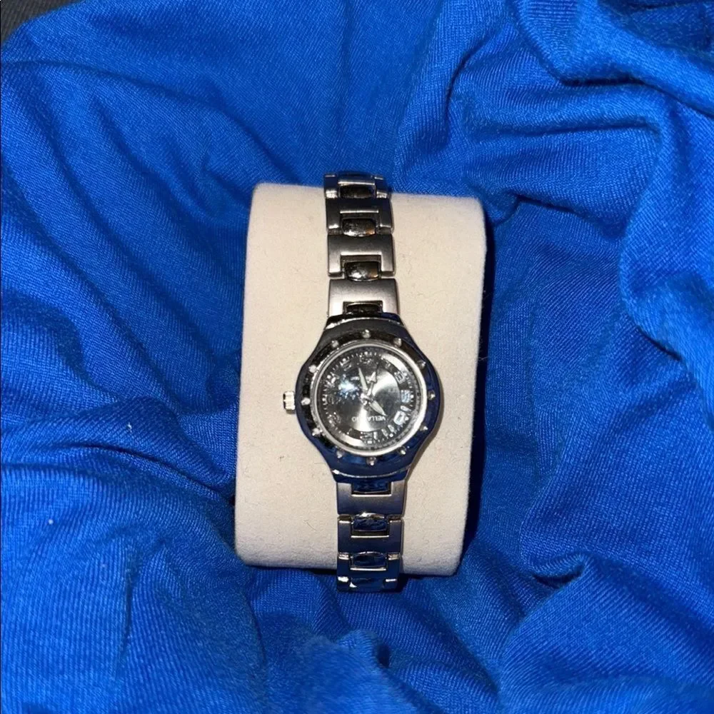 Vellaccio Stainless Steel Watch with Black Dial